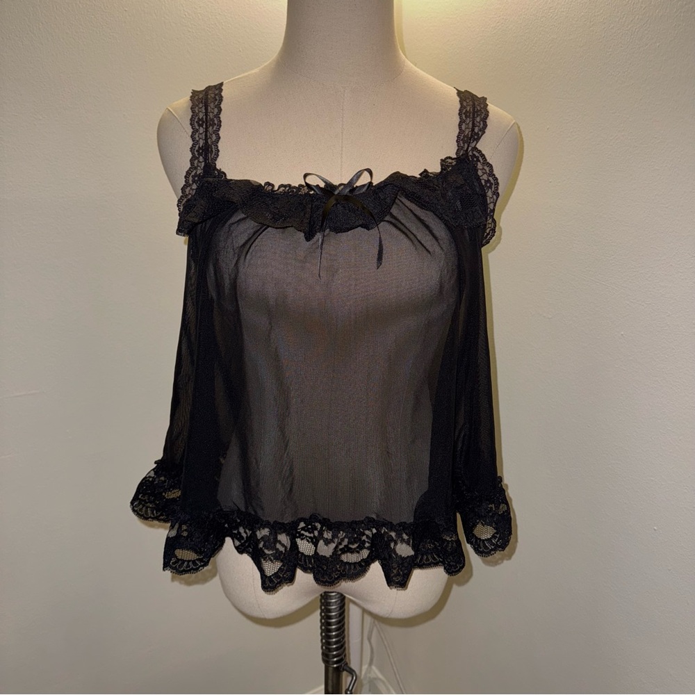 Victoria's Secret Black Lace Chemise